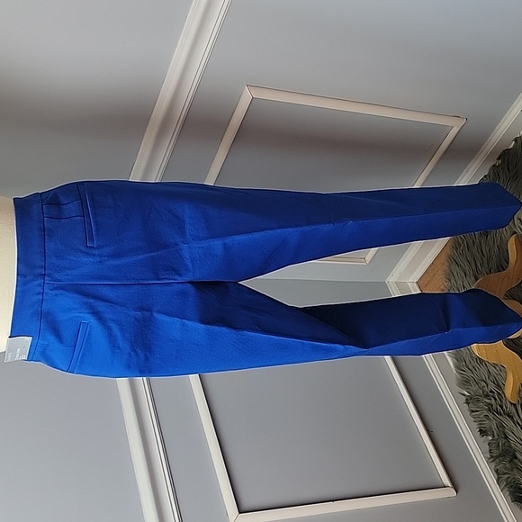 TALBOTS NeW Chatham Royal Blue Flat‎ Front Side Zip Slim Leg Ankle Cropped Pants - Picture 3 of 8